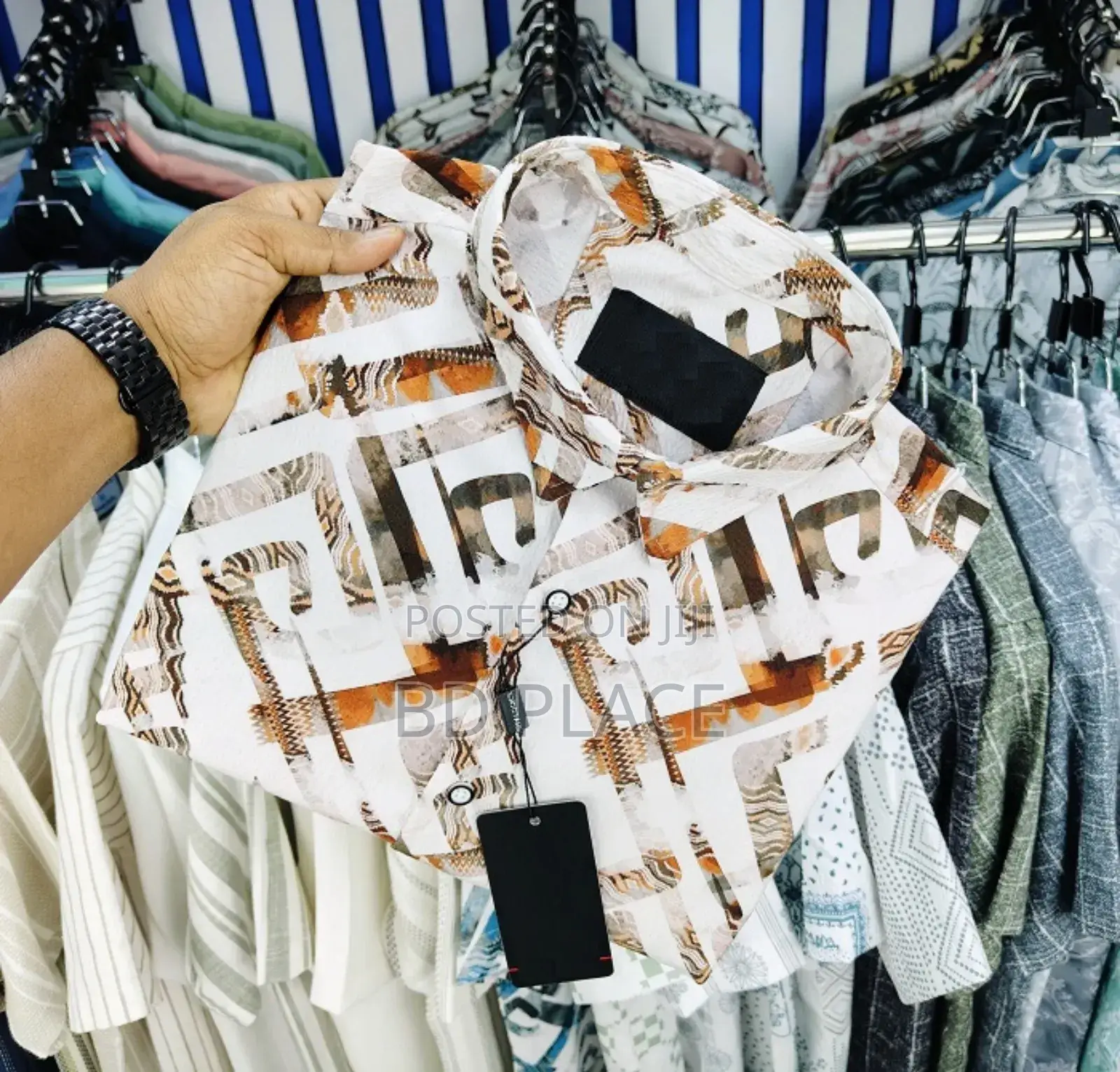 Luxury Popcorn Half Sleeve Print Shirt