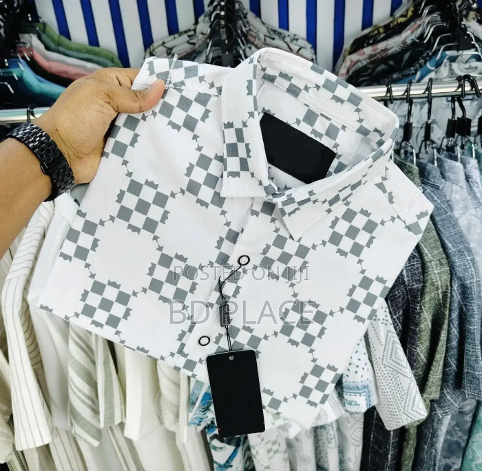 Luxury Popcorn Half Sleeve Print Shirt