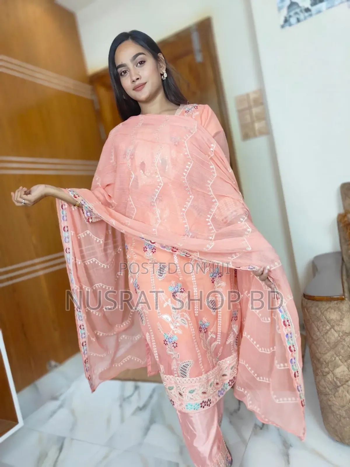 Georgette Embroidery Three Piece