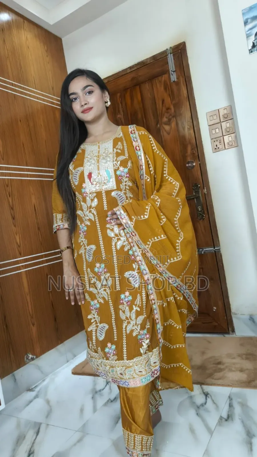 Georgette Embroidery Three Piece