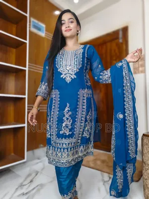 Georgette Embroidery Three Piece