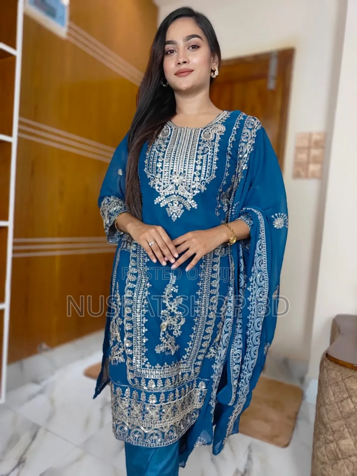 Georgette Embroidery Three Piece