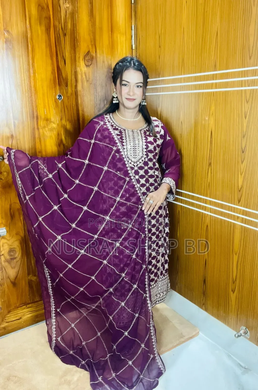 Georgette Embroidery Three Piece