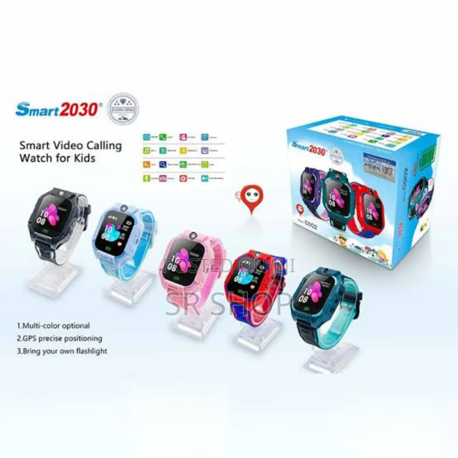 Smartberry C002 Kids GPS + Calling Smart Watch Black Color