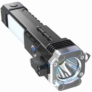 Photo - Super Bright Led Flashlight With Safety Hammer Magnet Side