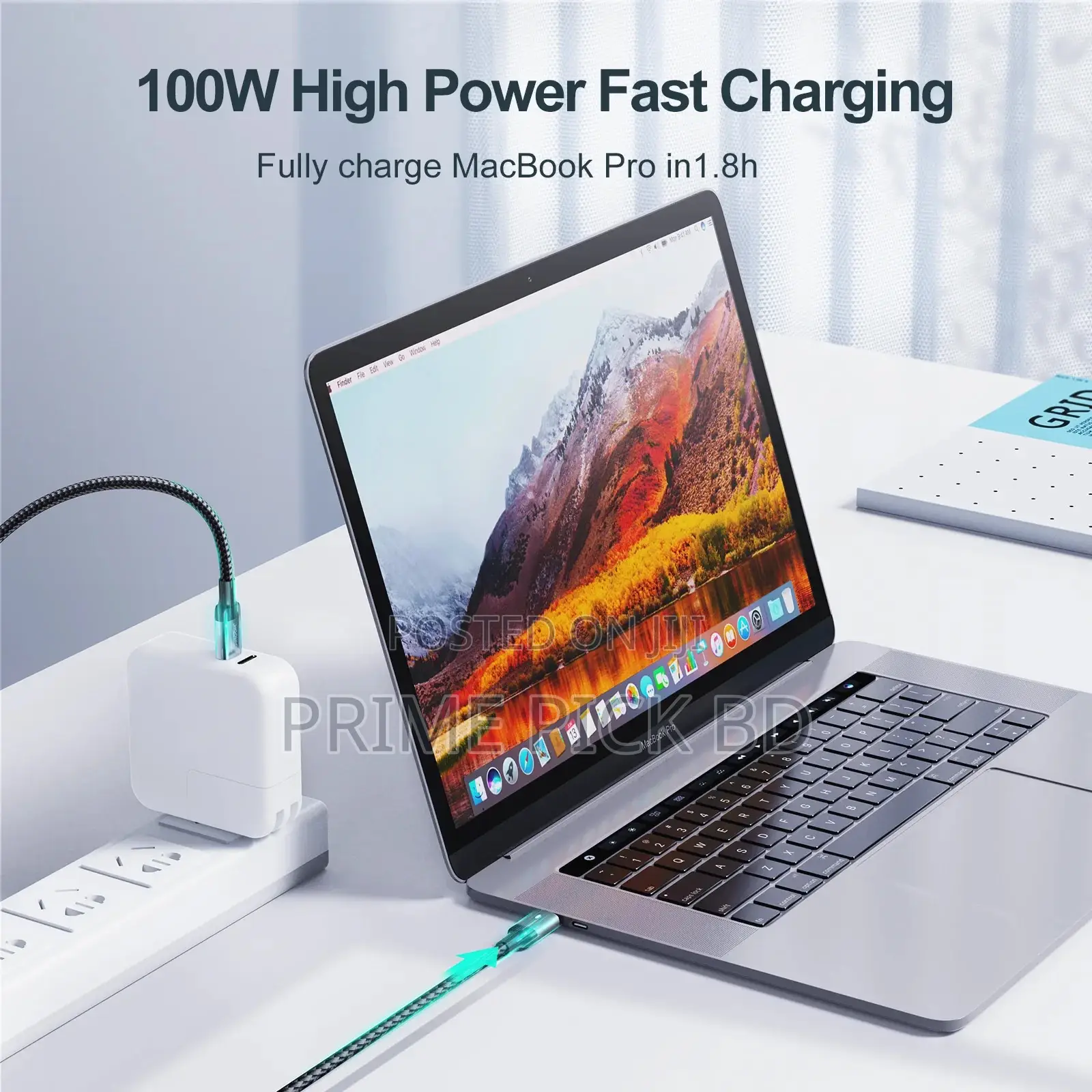 Joyroom S-Cc100a10 100w Nylon Type-C to Type-C Fast Charging