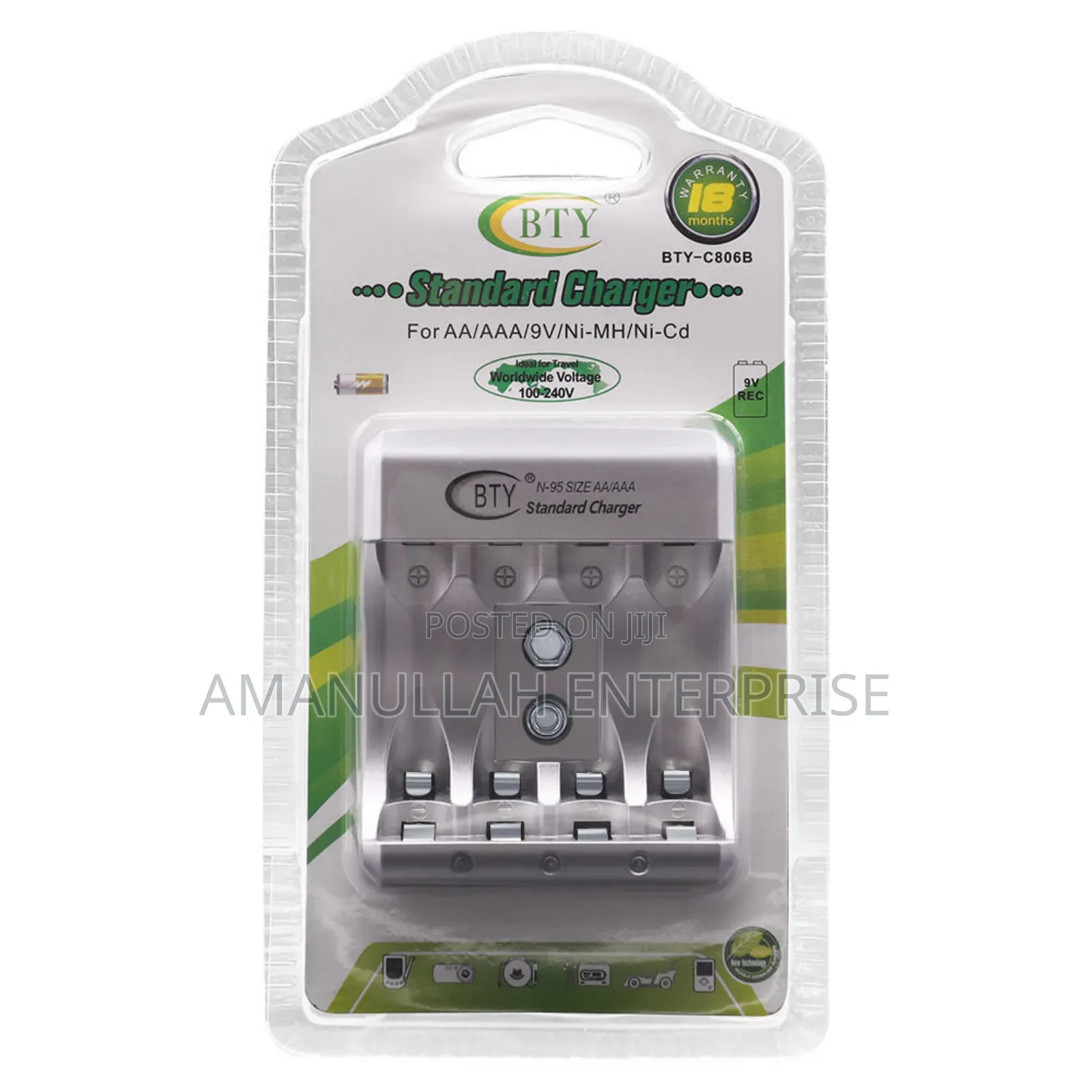 Topy Battery Charger for Aa, Aaa, 9v Rechargeable Batteries.