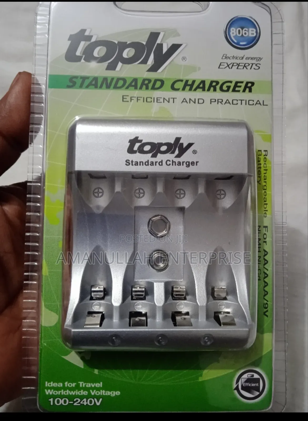 Topy Battery Charger for Aa, Aaa, 9v Rechargeable Batteries.