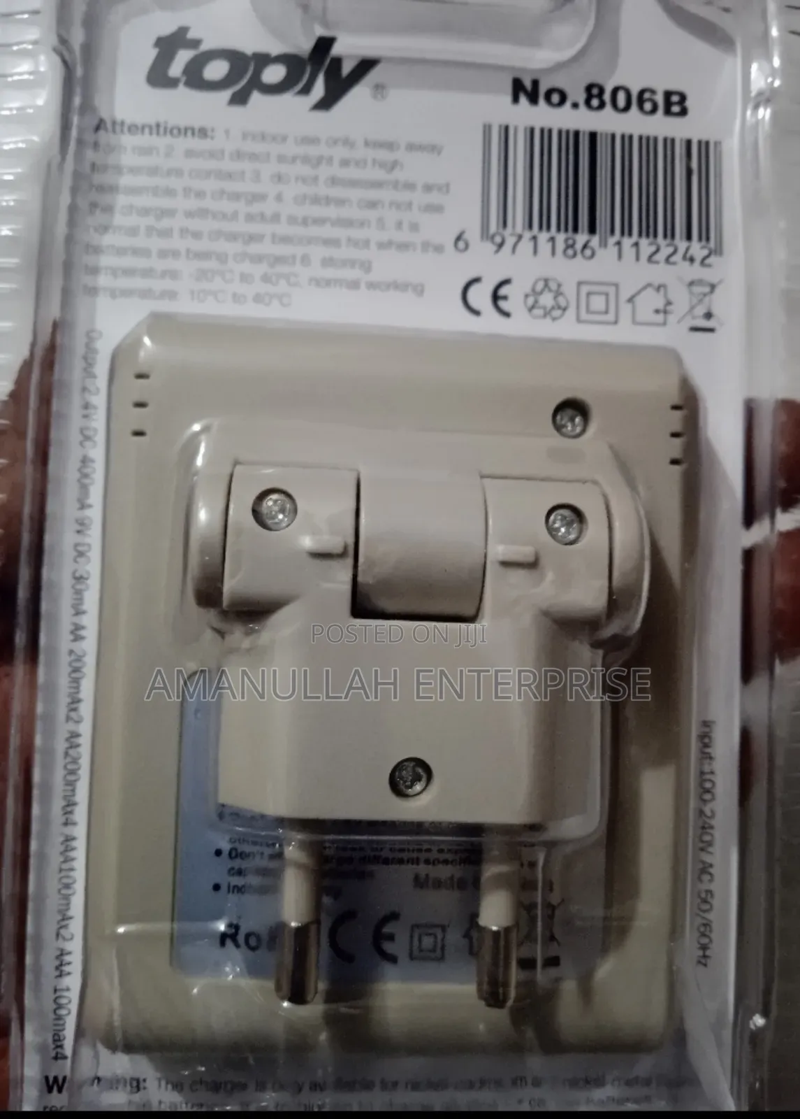 Topy Battery Charger for Aa, Aaa, 9v Rechargeable Batteries.