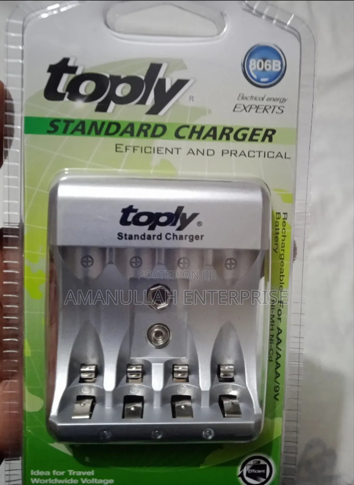 Topy Battery Charger for Aa, Aaa, 9v Rechargeable Batteries.