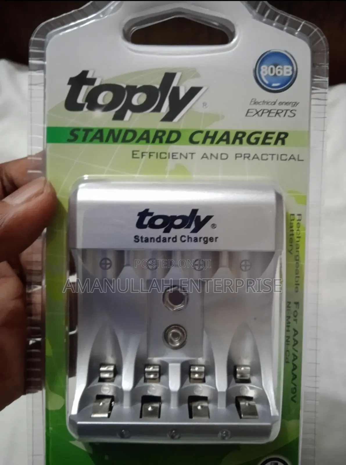 Topy Battery Charger for Aa, Aaa, 9v Rechargeable Batteries.