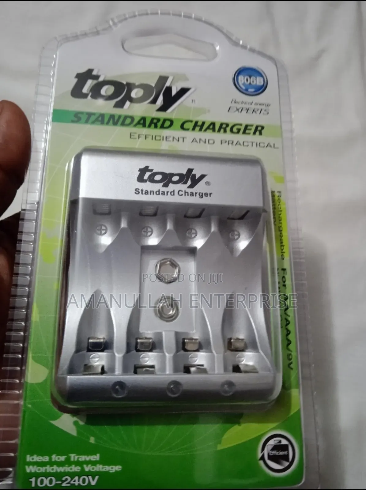 Topy Battery Charger for Aa, Aaa, 9v Rechargeable Batteries.