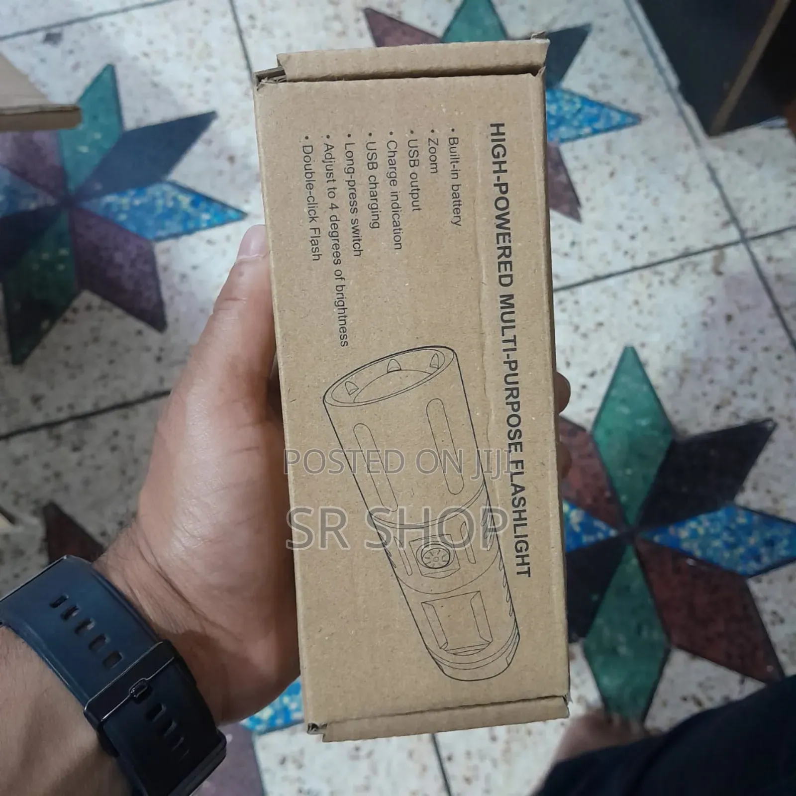 Strong Light Lamp T40 Led Flashlight Usb Rechargeable