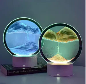 Photo - Led Moving Art Lamp With 6color Quicksand Night Light 3d