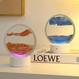 Led Moving Art Lamp With 6color Quicksand Night Light 3d