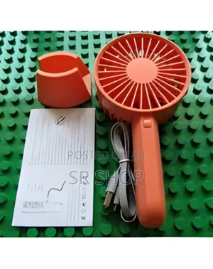 Mini Portable Usb Fan Cartoon Charging With Base Small Fan