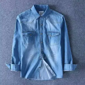 Photo - Top Selling Denim Long Sleeve Casual Shirt