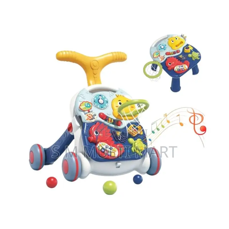3-in-1 Multifunctional Sit-to-Stand Baby Walker