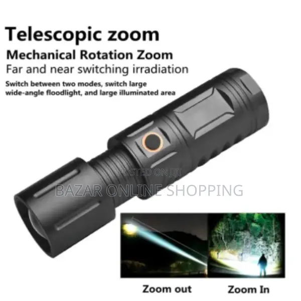 Strong Light Lamp T40 Led Flashlight Zoom Light 9000