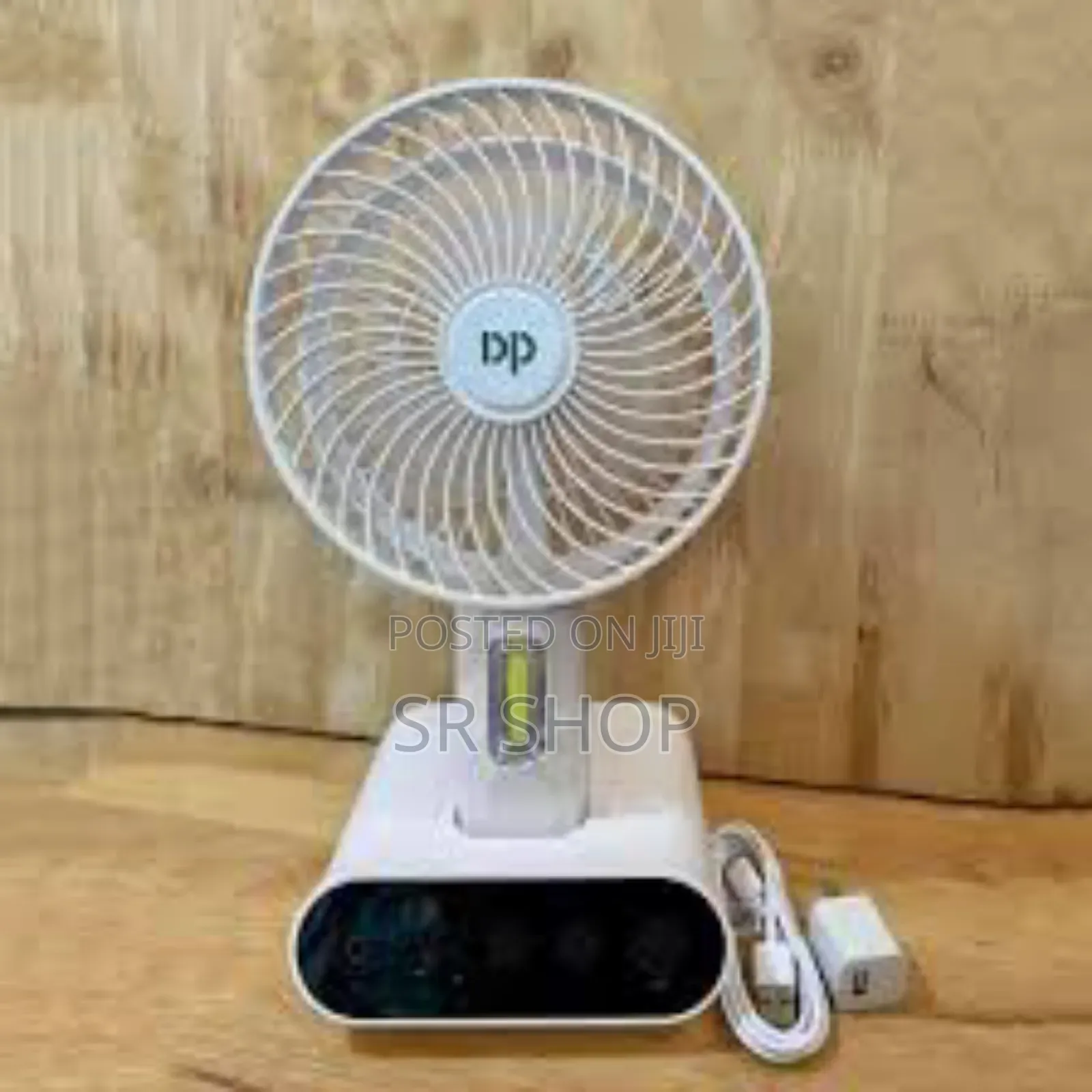 Power Dp-7624 Desktop Portable Rechargeable Fan 3000mah