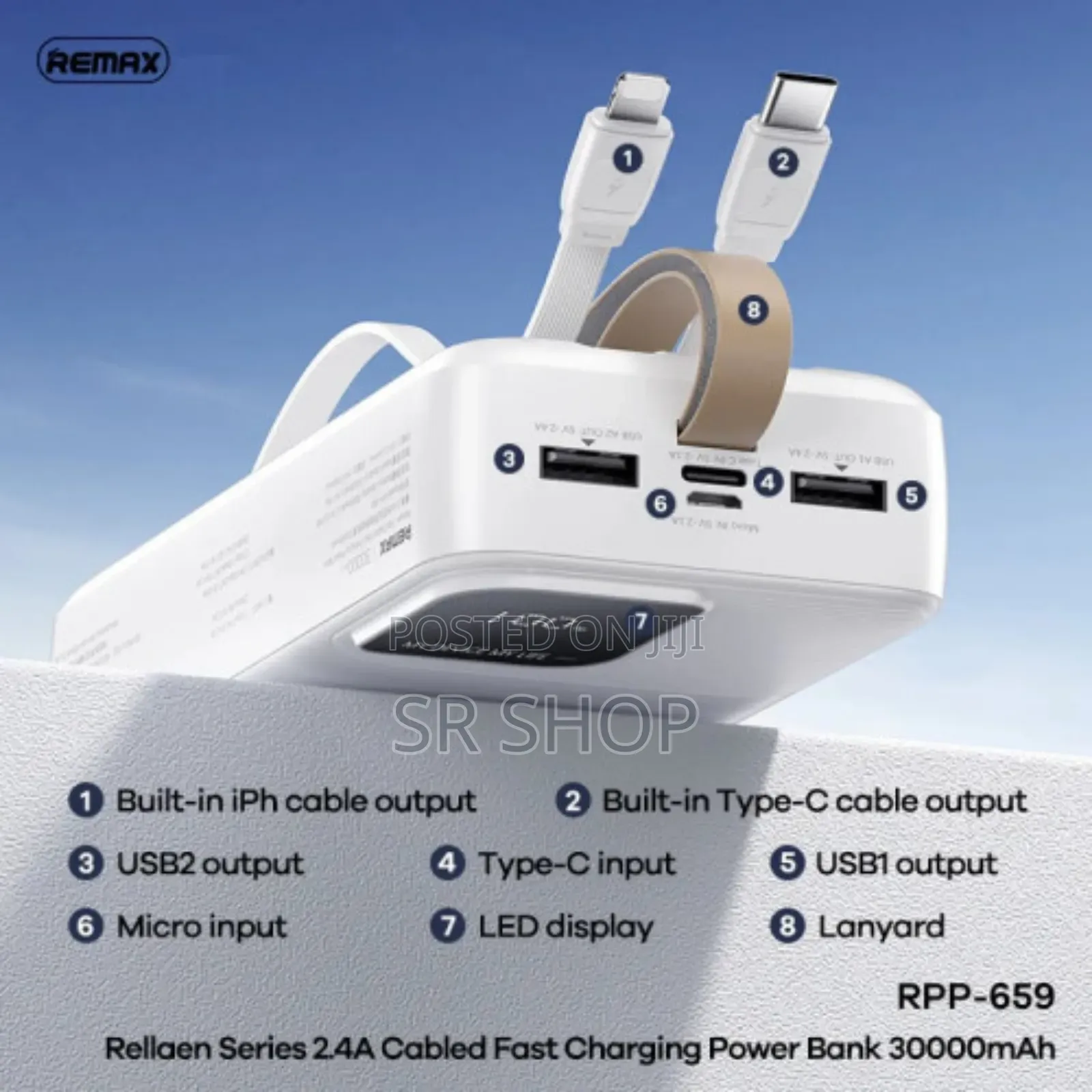 Remax Fast Charging Power Bank Rpp659 30000mah