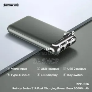 Remax RPP-626 20000mah 2.1a Fast Charging Power Bank