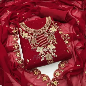 Photo - Georgette Embroidery Four Piece