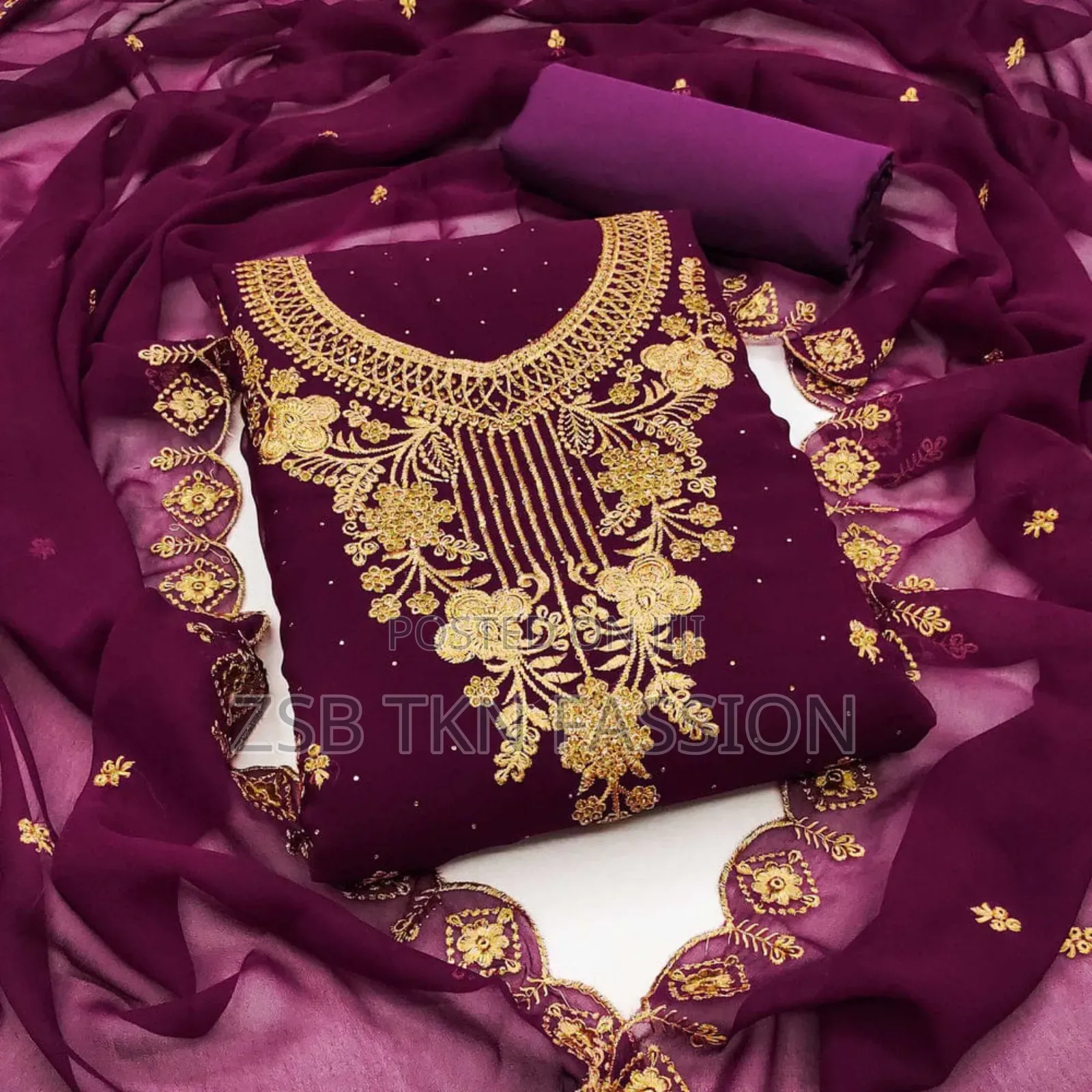 Georgette Embroidery Four Piece New Update Collection