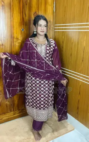 Georgette Embroidery Three Piece New Products