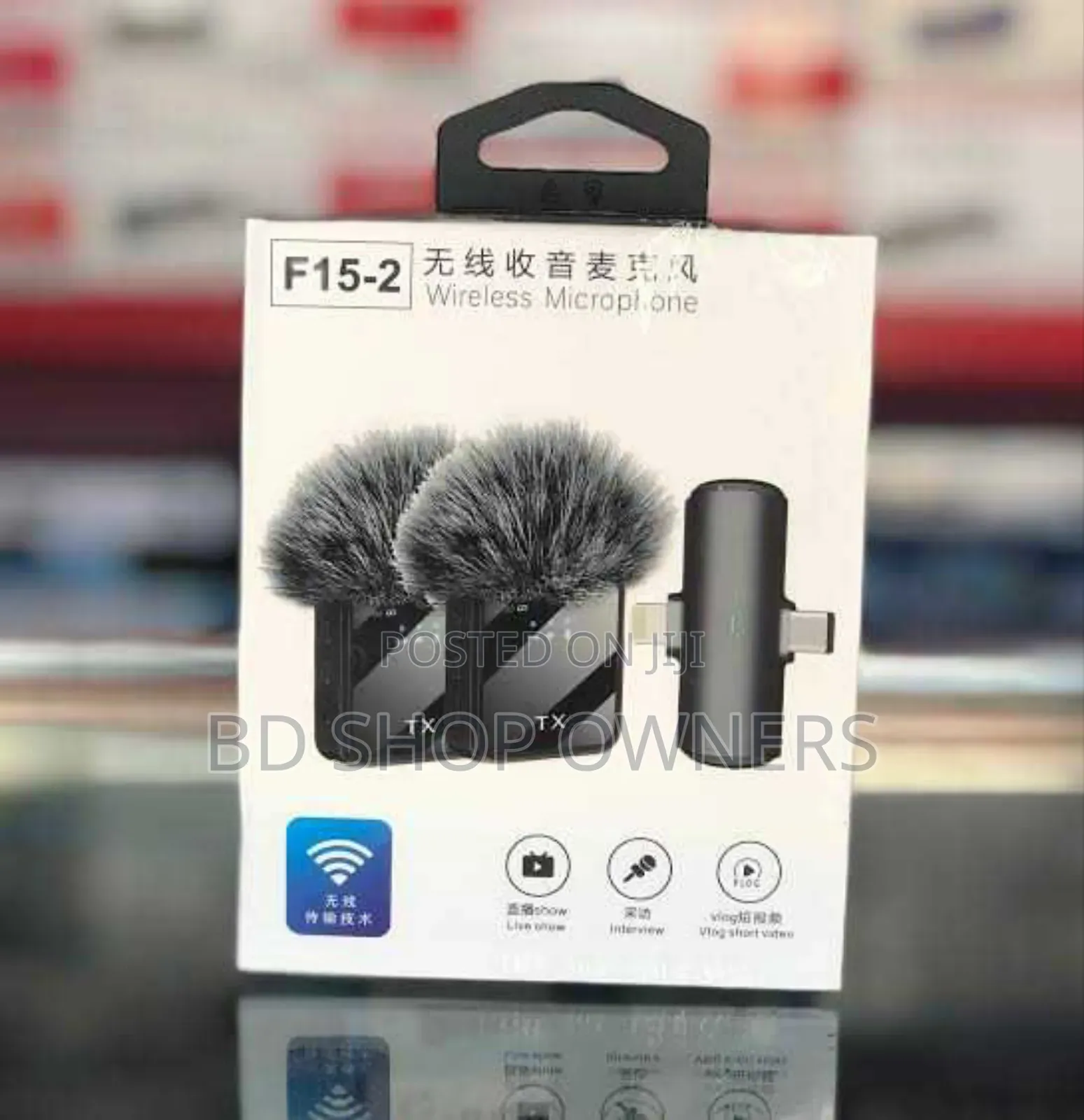 Microphone 2in1 Wireless Lavalier F15-2 Usb Type C + I Phone