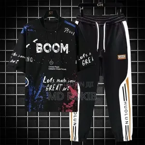 Photo - Drop Shoulder Mash T-Shirt and Trouser  টি শার্ট