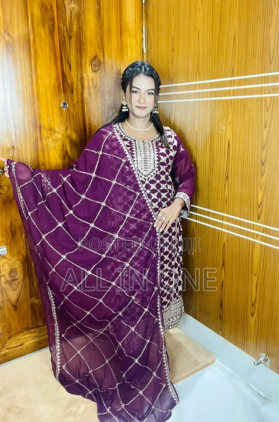 Georgette Embroidery Three Piece New