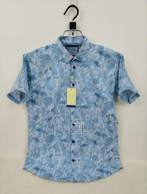 Pure Cotton Half Sleeve Print Shirt for Men's