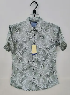 Pure Cotton Half Sleeve Print Shirt for Men's