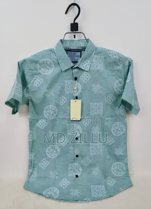 Pure Cotton Half Sleeve Print Shirt for Men's