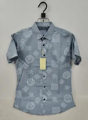 Pure Cotton Half Sleeve Print Shirt for Men's