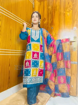 Georgette Embroidery Three Piece High Quality Update