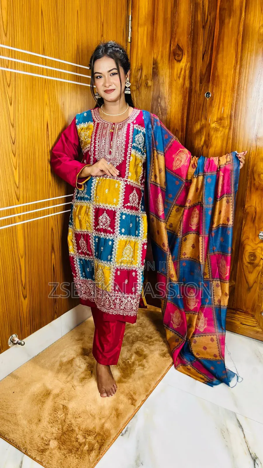 Georgette Embroidery Three Piece High Quality Update