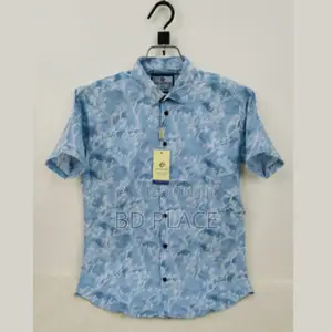 Photo - Pure Cotton Half Sleeve Print Shirt for Men's