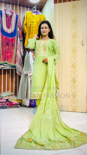Photo - Full Embroidery Work, 100% Quality Complete Dress.