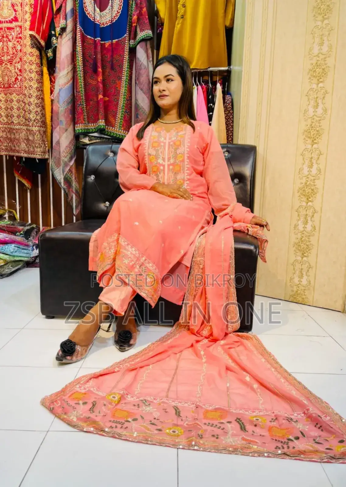 Full Embroidery Work, 100% Quality Complete Dress.
