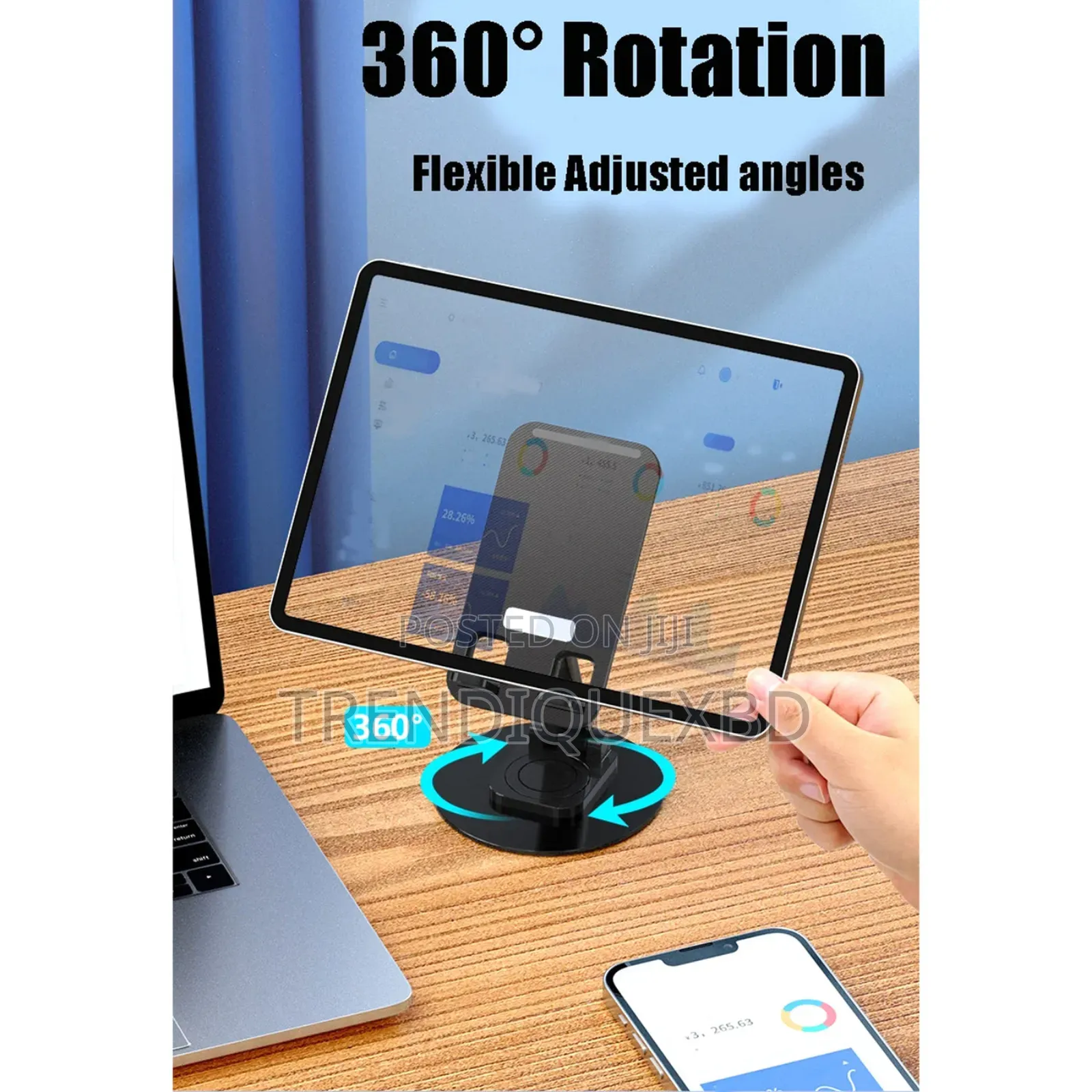 360° Adjustable Aluminum Folding Phone Stand |