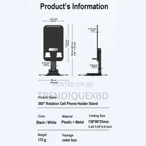 360° Adjustable Aluminum Folding Phone Stand |
