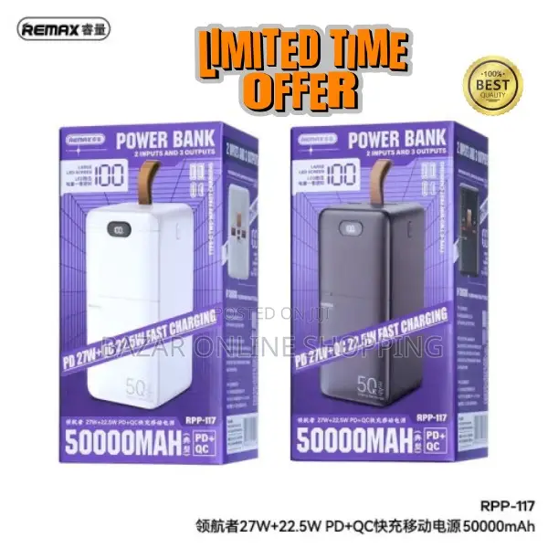 Remax RPP-117 Piloteer Series 50000 Mah 27w Fast Charging