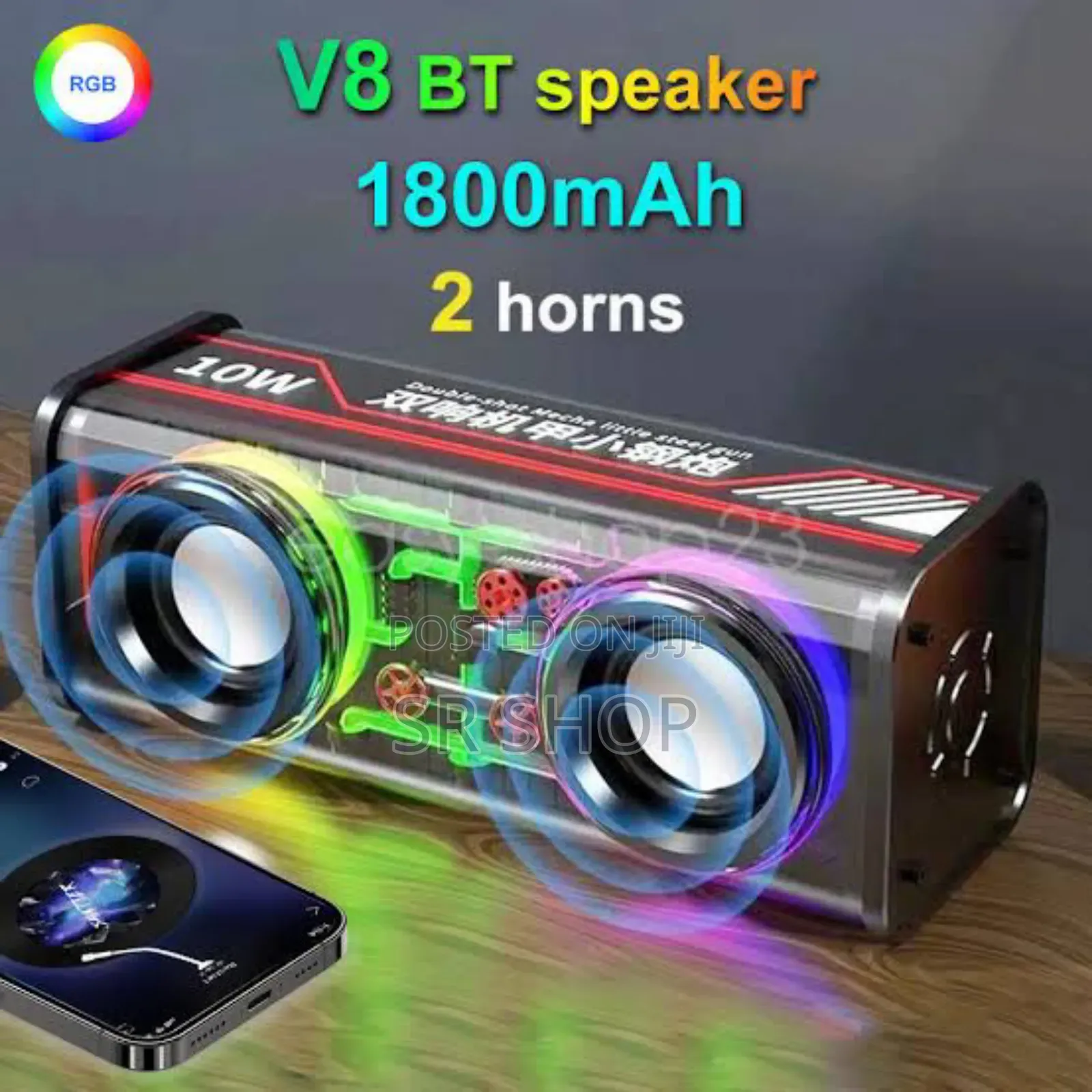 A39 10w Transparent Dual Bluetooth Speaker