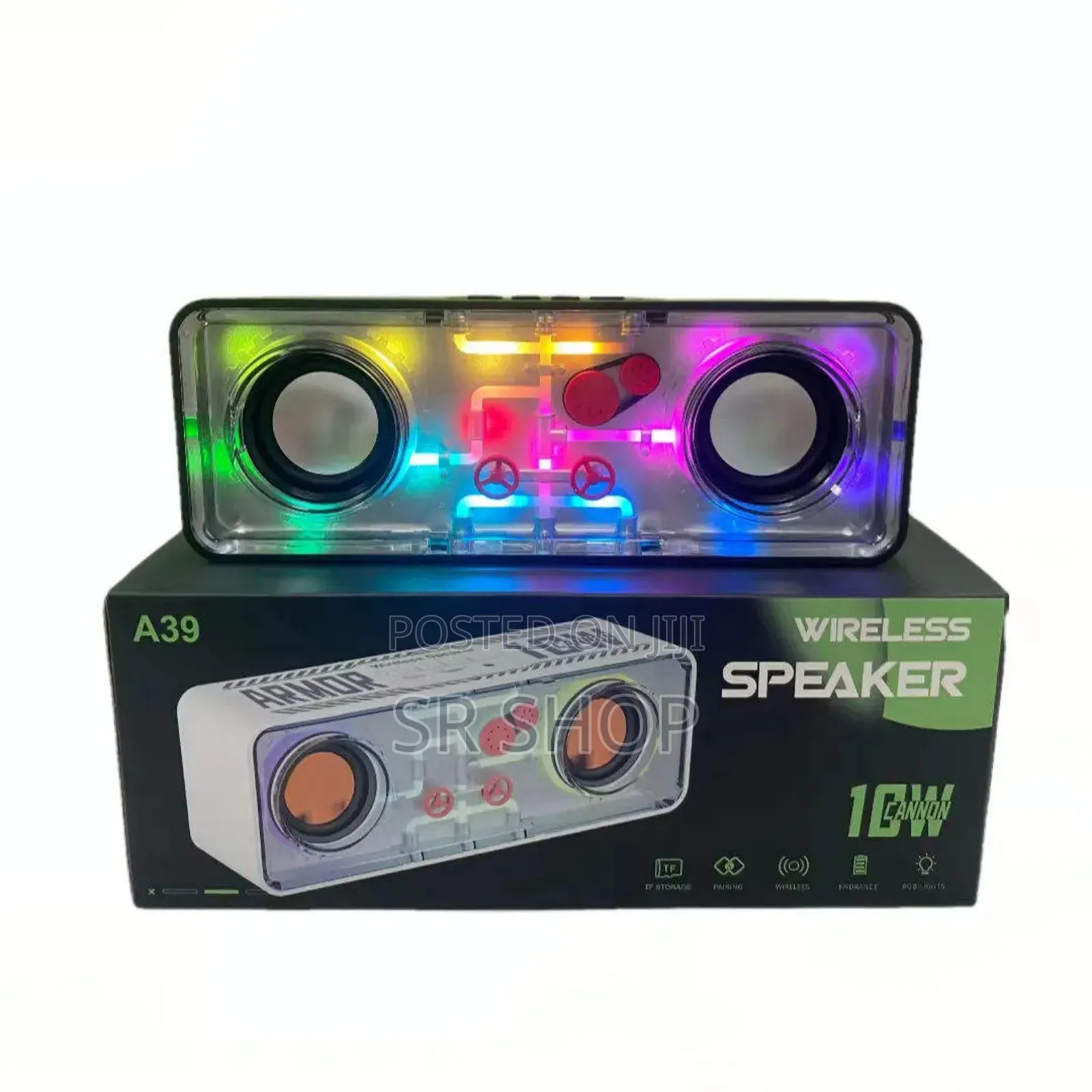 A39 10w Transparent Dual Bluetooth Speaker