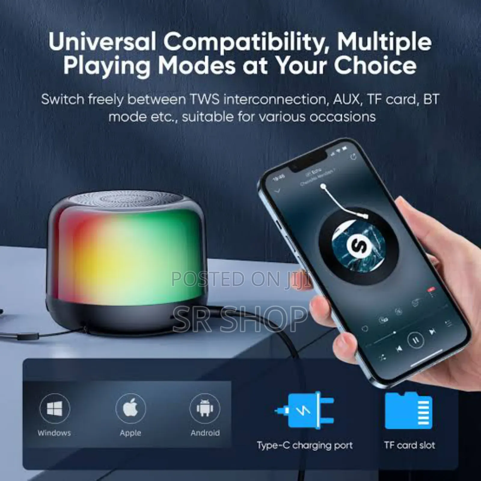 Joyroom Jr-Ml03 Transparent Speakers RGB Light - 100%Orginal