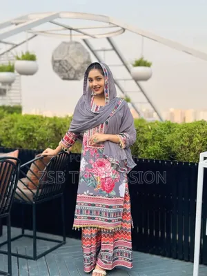 Photo - Ready-Made Three-Piece Suit With Digital Pmicro Silk Fabric.