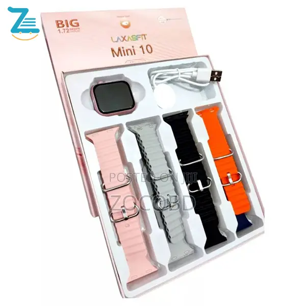 Laxasfit Mini 10 8in1 Series 9 Smartwatch With 7 Straps