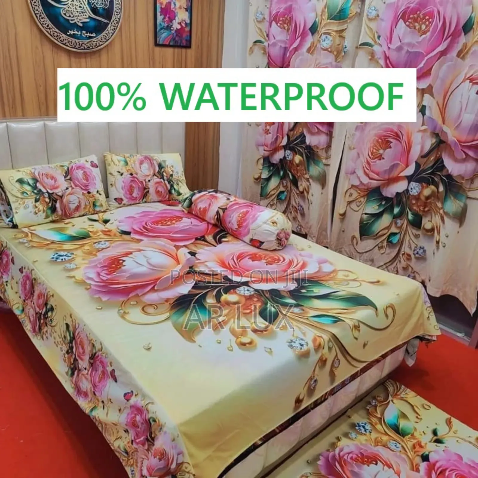 3d Waterproof Premium Bedsheet Set – King Size